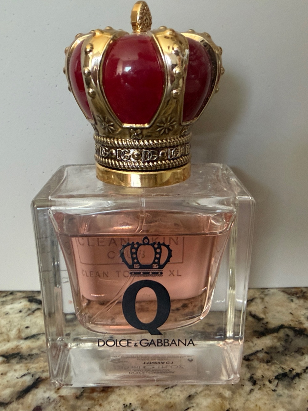 Dolce & Gabbana Pink Bottle with Red & Gold Crown Cap
